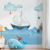 Papel de Parede Náutico Aquarelado com Barco, Farol e Submarino na internet
