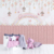 Papel de Parede Infantil Romântico com Arco-Íris, Flores e Casinhas de Pássaros - Papeis Decor