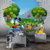 Papel de Parede Mickey e Amigos Andando de Skate com Efeito 3D - Personagens em Aventura no Parque na internet