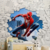 Papel de Parede Super-Herói Pulando do Muro com Arranha-Céus ao Fundo na internet