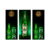 Adesivo Envelopamento Geladeira Cerveja Heineken com Garrafa Iluminada em Estilo Premium Bar e Restaurantes - Papeis Decor