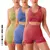 Conjunto Academia Fitness Feminino Leggings 1 Top Bra 1 Shorts Levanta Bumbum sem costura para mulheres, shorts de ginástica, sutiã esporti na internet
