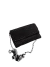 Bolsa clutch preta brilhante com corrente