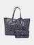 Bolsa Goyard St. Louis PM na cor azul marinho, com design icônico e um porta-moedas acoplado.