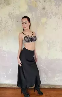 Falda de saten - comprar online