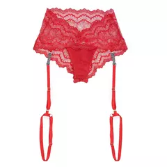 Culotte rojo con portaligas - comprar online