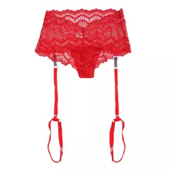 Culotte rojo con portaligas en internet