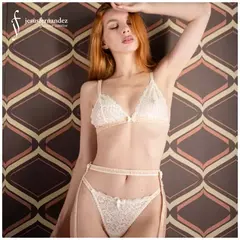 Corpiño Triangulo Cream - Jesus Fernandez Lingerie