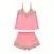 Short y Musculosa satén y puntillas Pink