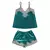 Short y Musculosa satén y puntillas Esmeralda