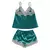 Short y Musculosa satén y puntillas Esmeralda - comprar online