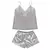 Short y Musculosa satén y puntillas Silver en internet