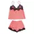 Short y Musculosa satén y puntillas Rosa - comprar online