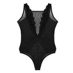 Body de puntilla y tul Black - Jesus Fernandez Lingerie