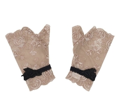 Guantes Beige Puntilla