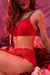 Culotte rojo con portaligas - comprar online