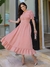 Vestido Aurora Rosa - Moda Evangélica Elegante