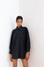 Camisa Gaia em Tricoline Preta - loja online