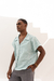 Camisa Maresia em Tricoline Aqua - comprar online