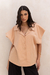 Camisa Maresia em Tricoline Pêssego - ÁBLIOR