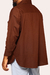 Camisa Gaia em Tricoline Marrom - ÁBLIOR
