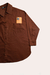 Camisa Gaia em Tricoline Marrom - loja online