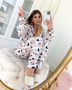 Pijama americano longo vaquinha