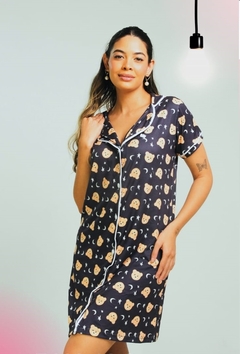 Camisola americana azul escuro com ursinhos