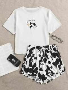 Pijama curto vaquinha