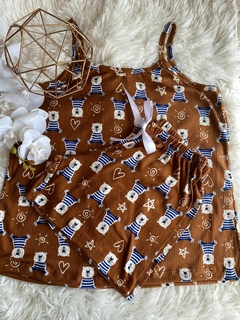 Pijama curto Alça - Ursinhos
