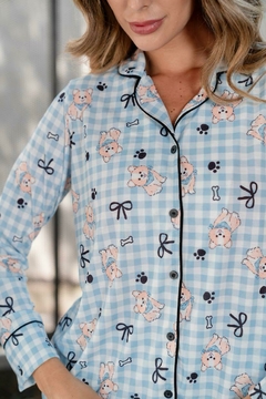 Pijama Americano Cachorro Xadrez - LuaBella Pijameria