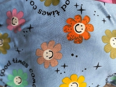 Pijama longo Suede Blusa Rosa e Calça c Flores na internet