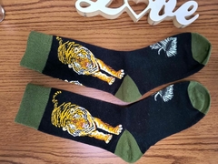 Meia - Tigre (punho, calcanhar e ponta do pé verde) - comprar online