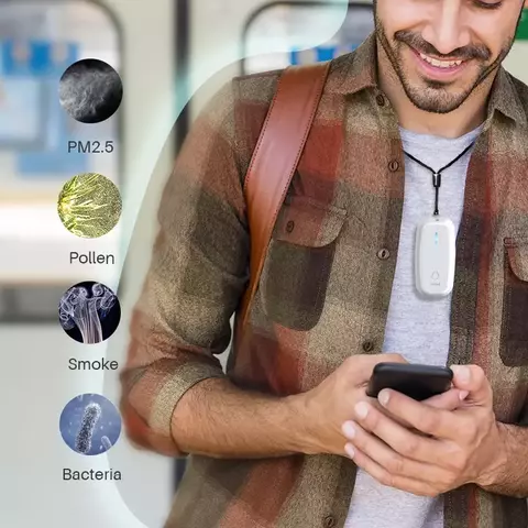 colar portátil min-ionizador purificador