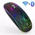 Imagem do Mouse bluetooth sem fio recarregável, mouse usb ergonômico com luz de fundo rg