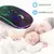 Mouse bluetooth sem fio recarregável, mouse usb ergonômico com luz de fundo rg