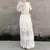 Vestido longo bordado