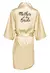 Mulheres Champanhe Dourado Cetim Roupão de quimono, Vestido de Noiva, Irmã da