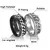 Anel de Casal Rotativo em Aço Inoxidável Corrente Spinner Anéis Punk Jóias C