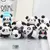 Kit 8 peças panda de pelúcia