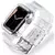 Imagem do Esporte banda clara + caso para apple watch 8 7 6 se 5 4 3 alça de silicone tra