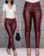 Calça feminina abotoado, Casual revestido