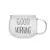 Caneca de vidro transparente