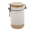 Pote De Vidro Branco E Caramelo - comprar online