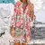 vestido com estampa vintage com gola em v na internet