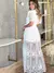 Vestido longo bordado