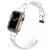 Esporte banda clara + caso para apple watch 8 7 6 se 5 4 3 alça de silicone tra