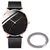 Relógio de quartzo minimalista masculino, aço inoxidável - comprar online