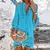 vestido com estampa vintage com gola em v