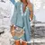 vestido com estampa vintage com gola em v